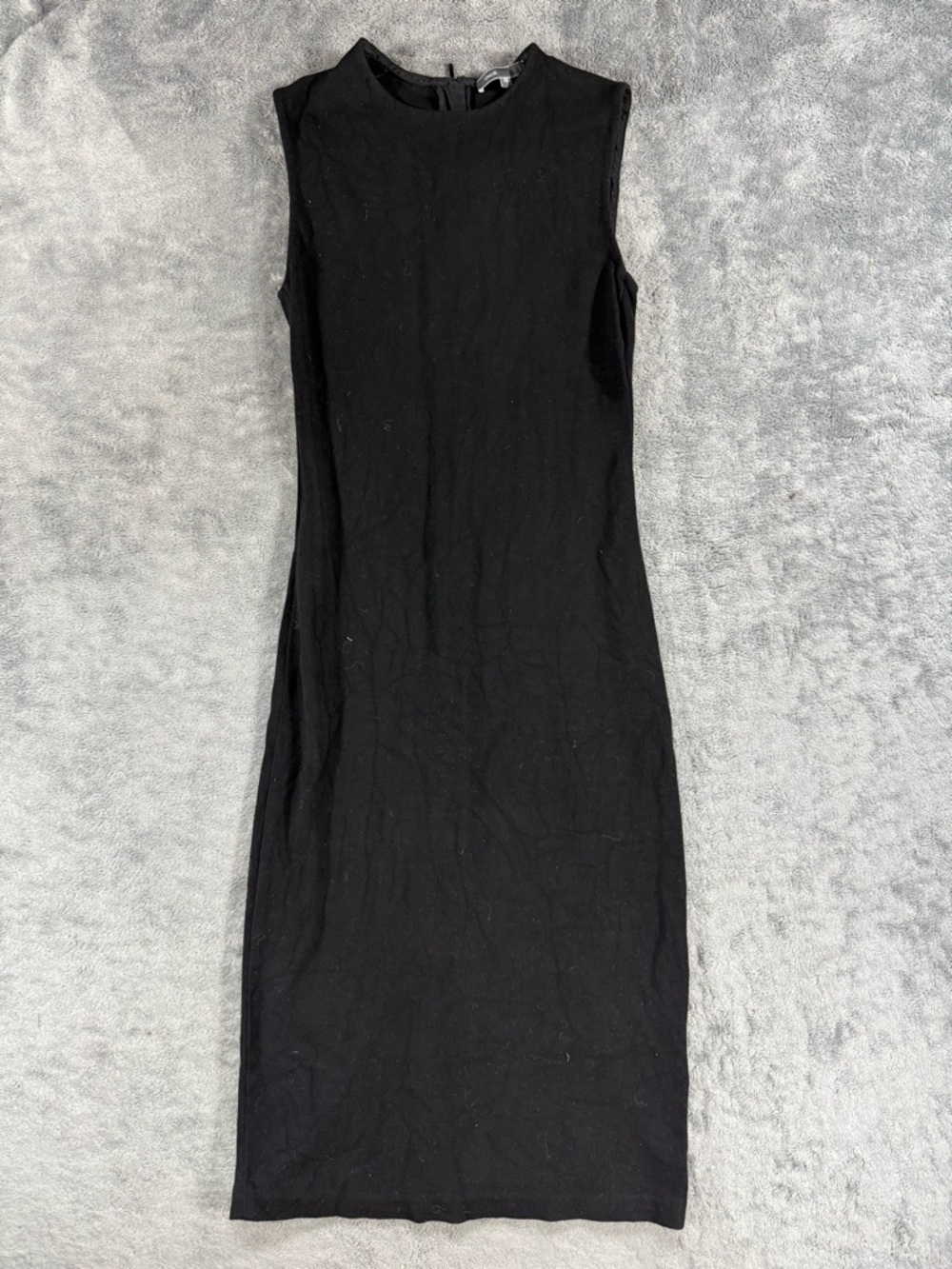 VINCE Women’s XS Black Viscose Blend Black Sleeveless Midi Dress Fitted